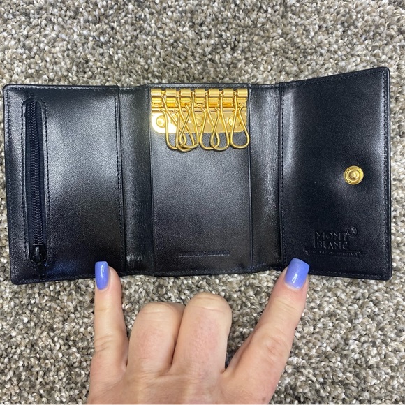 Montblanc Men's Meisterstück Leather Compact Trifold Key Card Coin Wallet NWOT - Picture 8 of 14